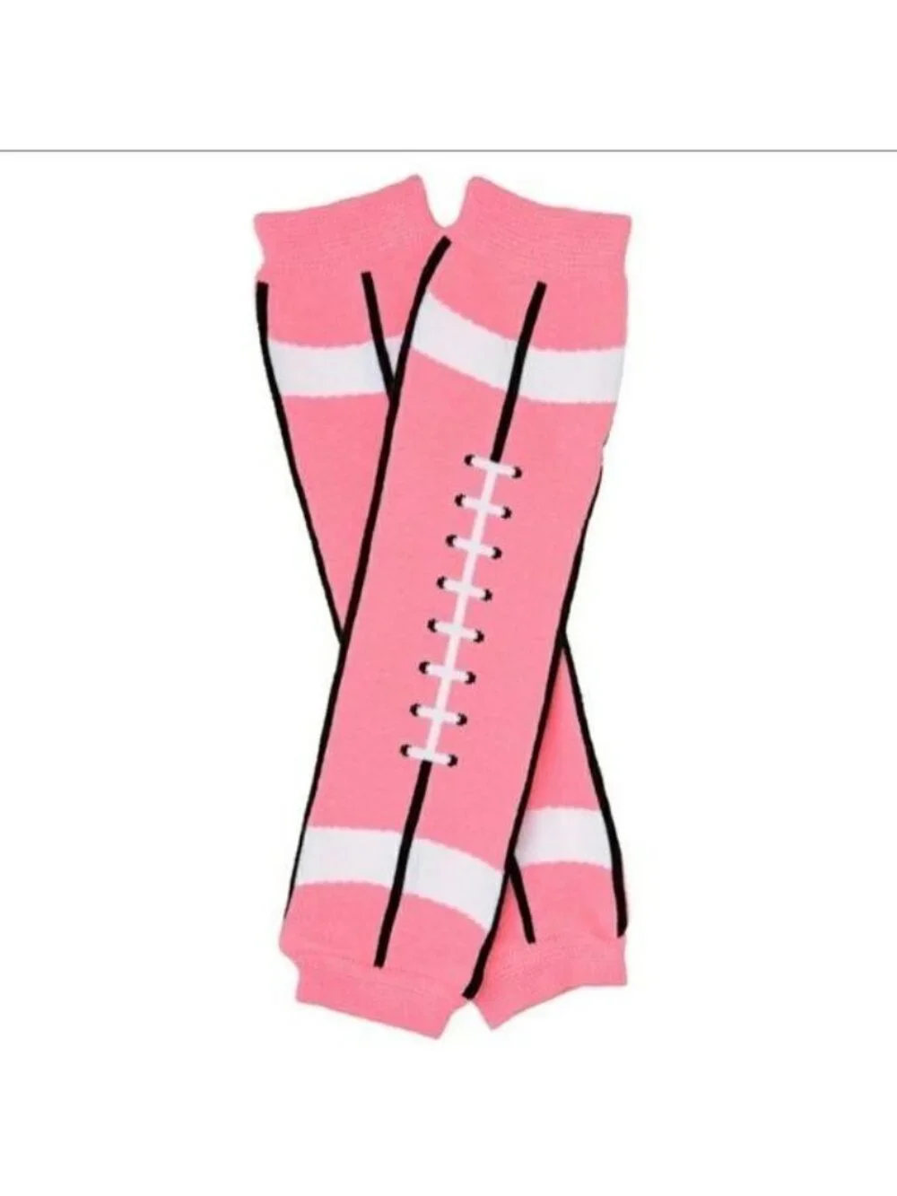 Leg Warmers Pink Football White Black Women Girl Halloween Leggings New w Tags